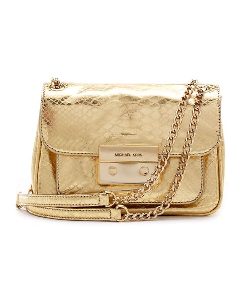 michael kors sloan schwarz gold|Michael Kors shoulder bag.